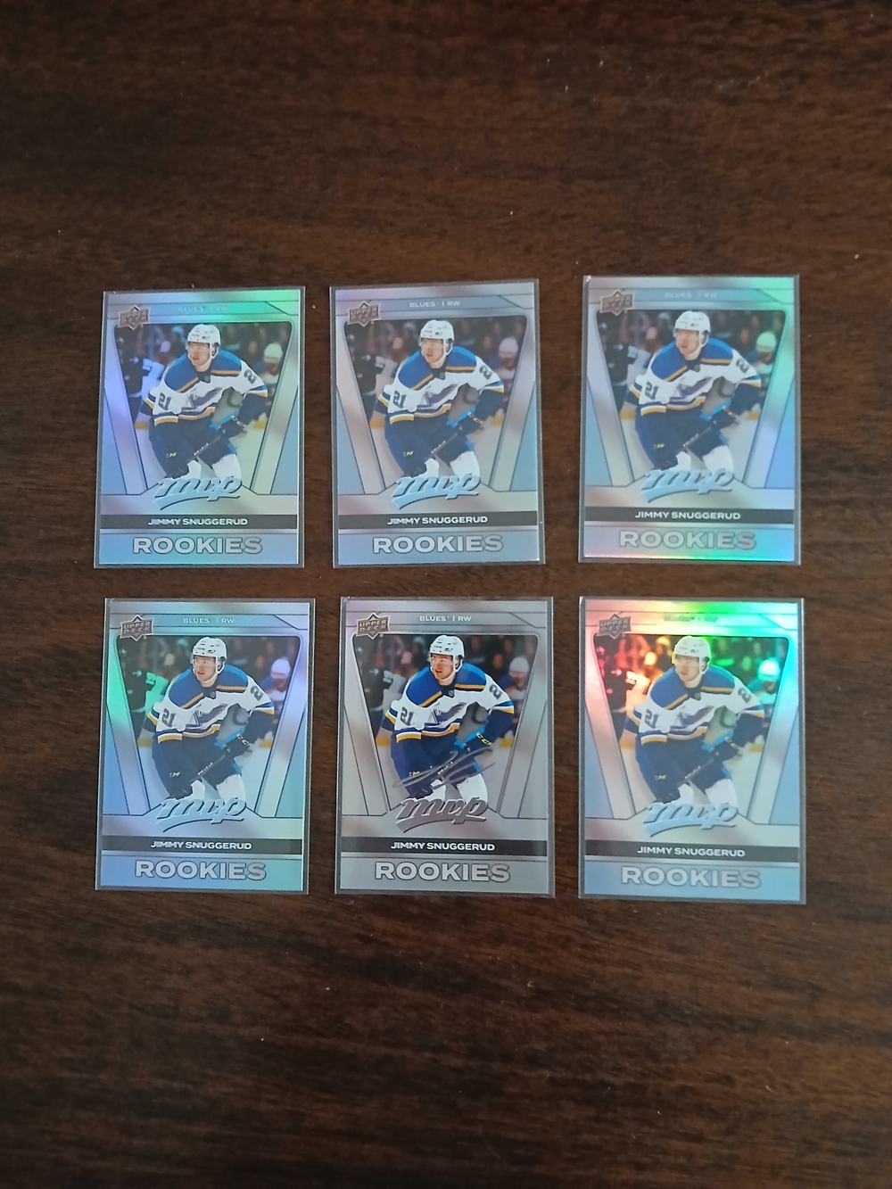 Upper Deck Jimmy Snuggerud Rookie Hockey Card - White & Blue